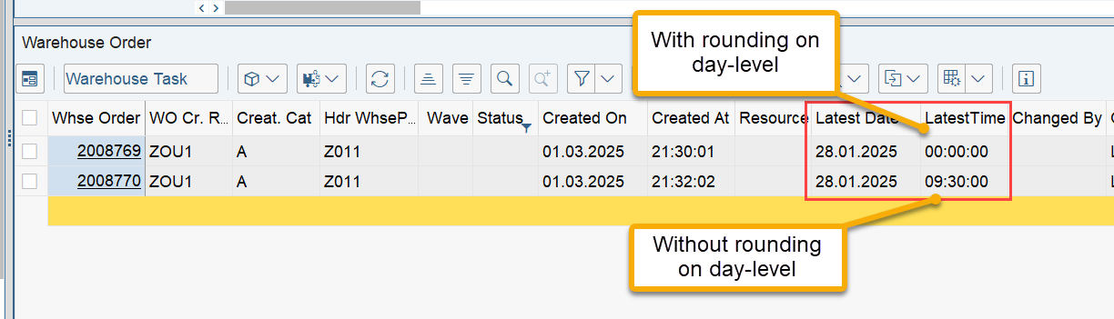 SAP EWM Latest Strat Date LSD_45